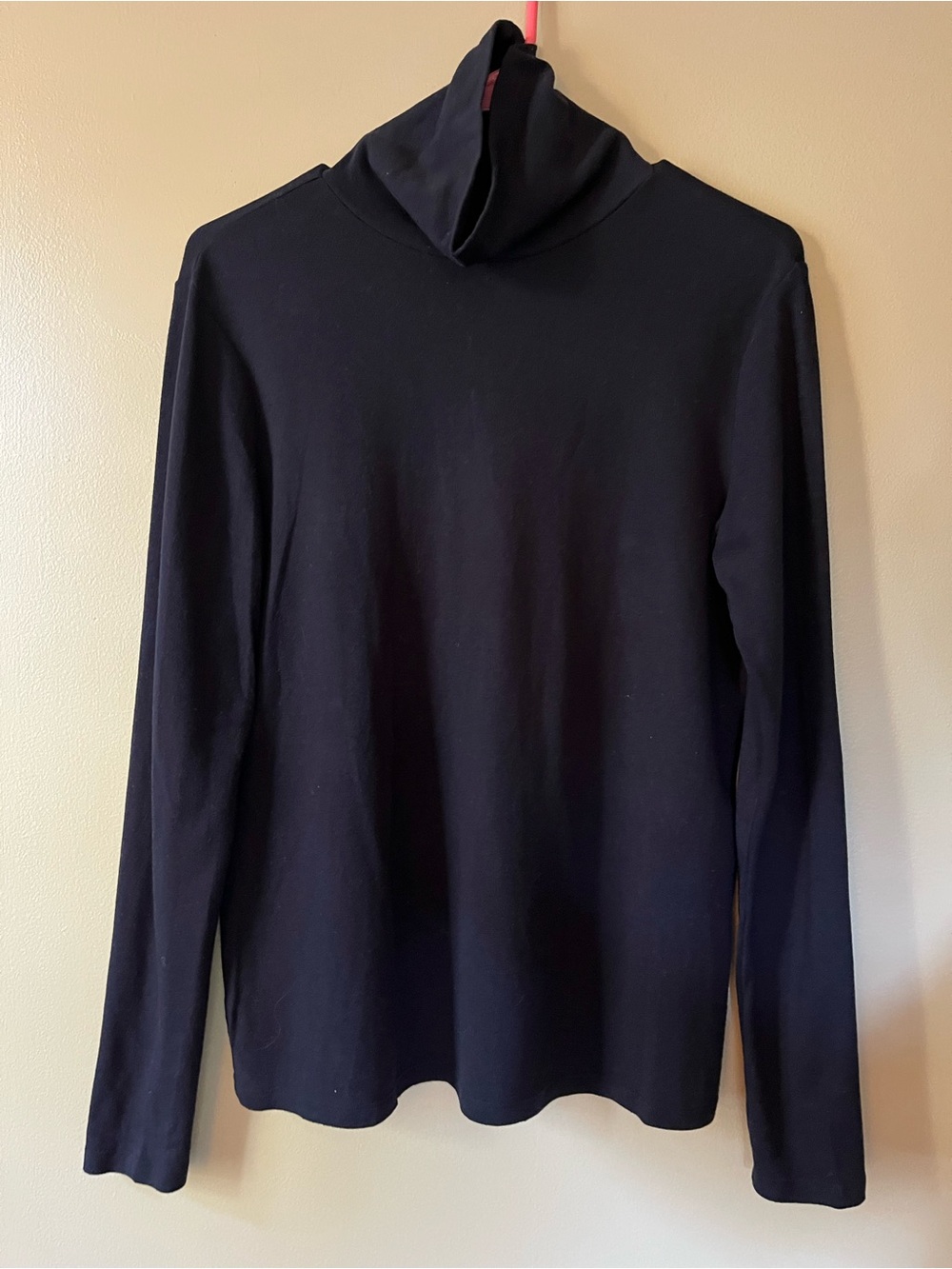 croft & barrow 100% cotton Black Long Sleeve Turtleneck Top